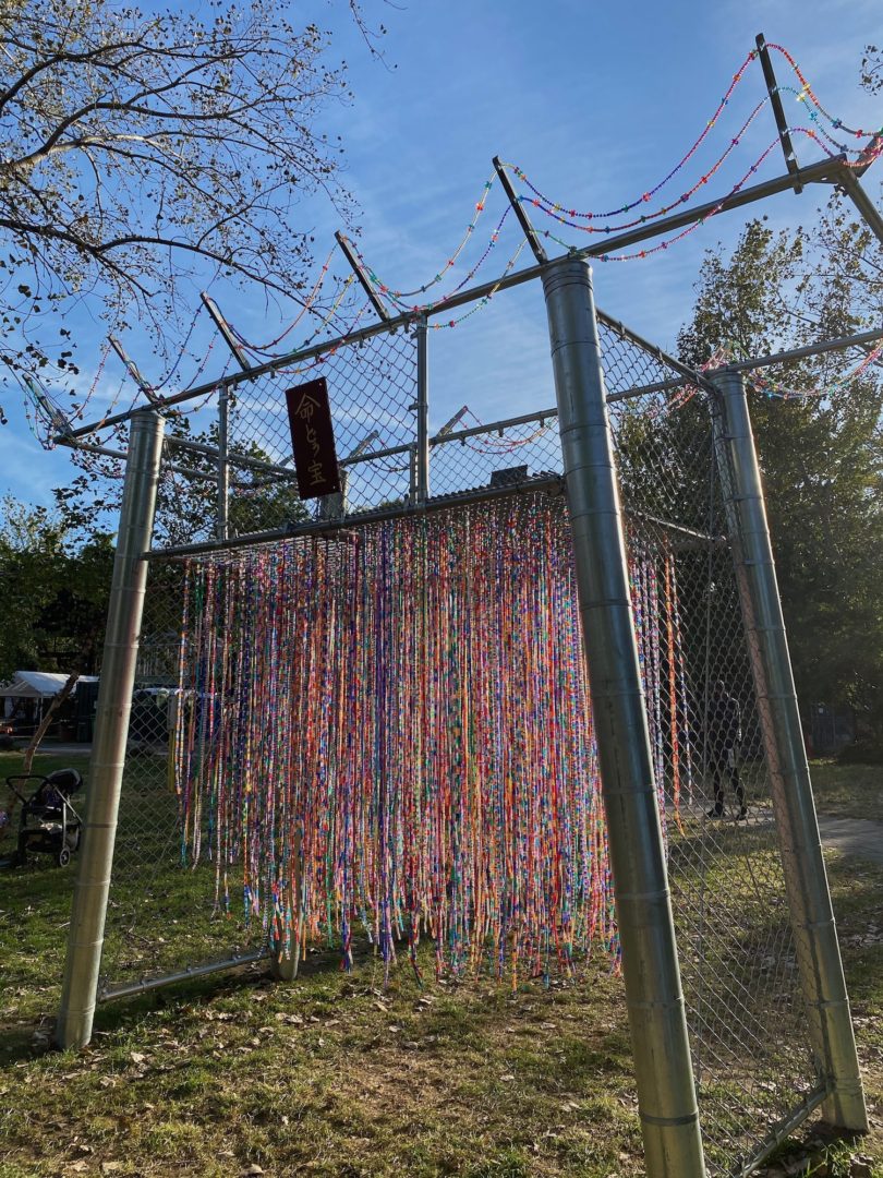 Aya Rodriguez-Izumi, Gate: II, 2020. 
Monuments Now, Socrates Sculpture Park, Long Island City, New York.