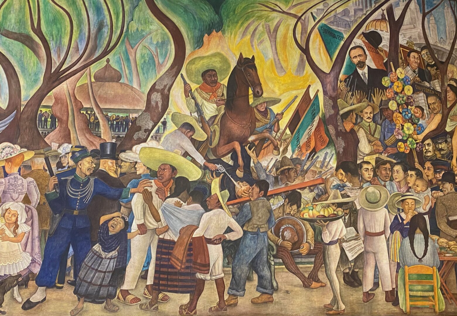Diego Rivera, "Dream of A Sunday Afternoon in the Alameda Central," (detail) Museo Mural Diego Rivera, Centro Histórico, Mexico City, Mexico